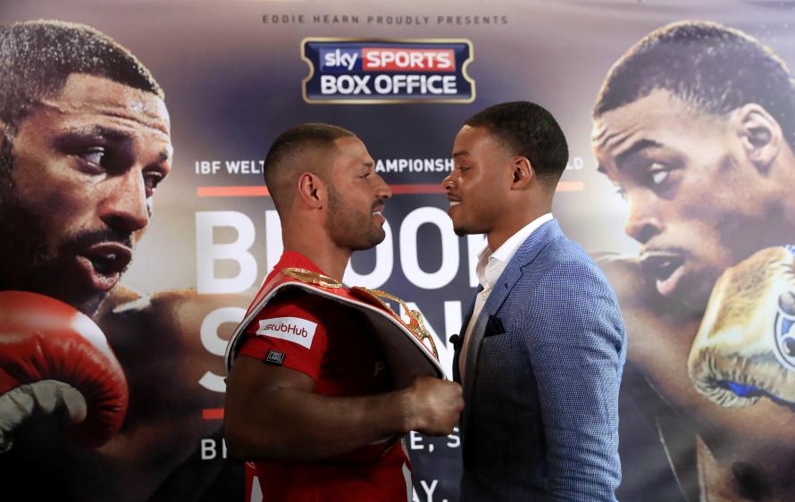 Kell Brook and Errol Spence Junior face off before the bout
