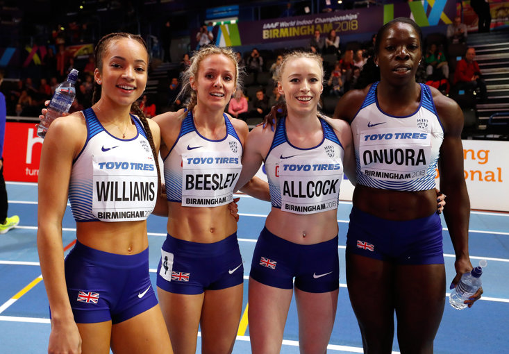 JODIE'S SISTER HANNAH (FAR LEFT) HAS ALSO BECOME A BRITISH 200M CHAMP