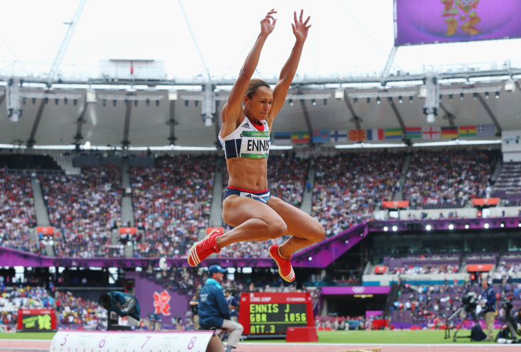 JESSICA ENNIS WAS AMONG THOSE WHO HELPED TO MAKE THE STADIUM ICONIC IN 2012