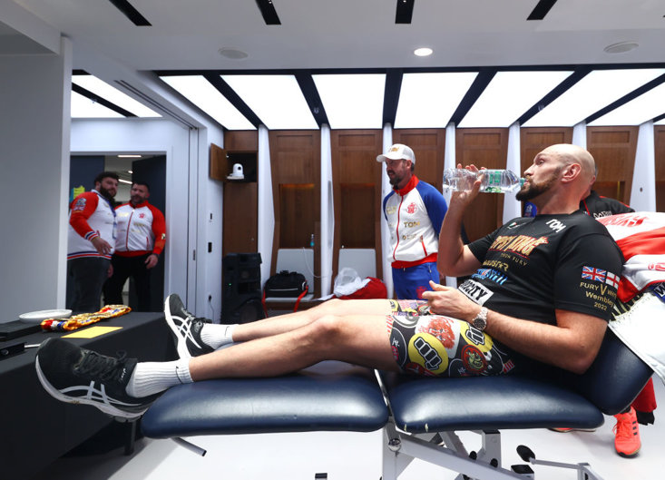 taking it all in: tyson fury enjoys the evening's undercard