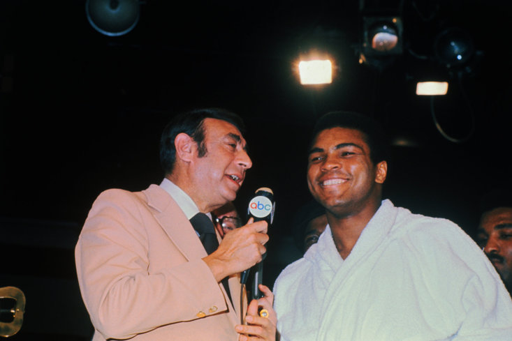 Muhammad Ali with legendary broadcaster and friend Howard Cosell