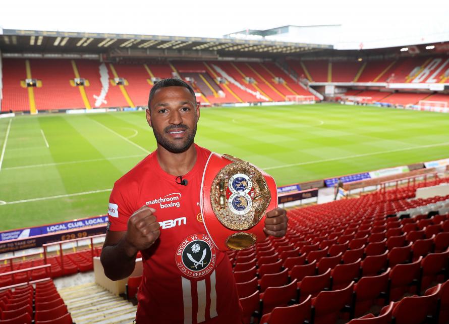 Kell Brook at Bramall Lane ahead of this weekend's bout with Errol Spence Jr