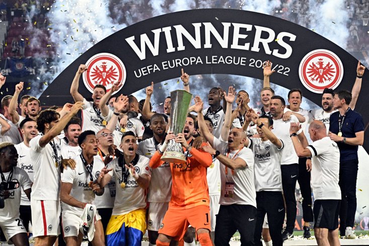 EUROPA LEAGUE CHAMPS FRANKFURT HAVE SLIPPED TO 6TH IN THE BUNDESLIGA