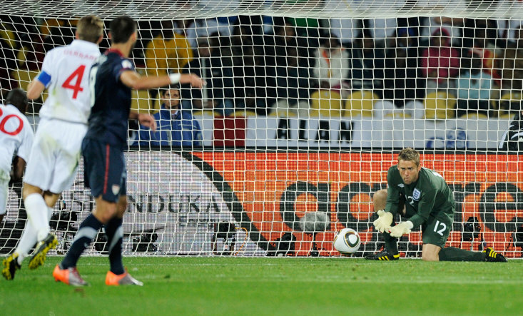 Rob Green Fumbles In England's 2010 World Cup Group Game Vs USA
