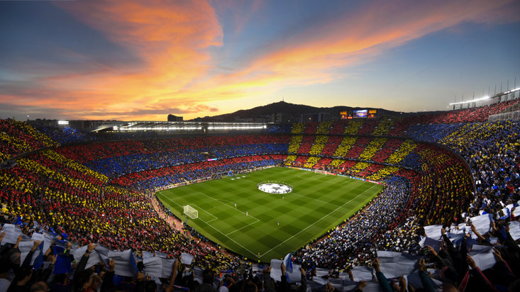 THE NOU CAMP IS ONE OF MICHAEL'S FAVOURITE STADIUMS TO CAPTURE (GETTY IMAGES)
