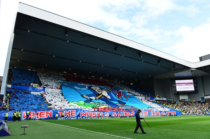 Ibrox, the home of Rangers FC, ahead of their Old Firm clash with Celtic
