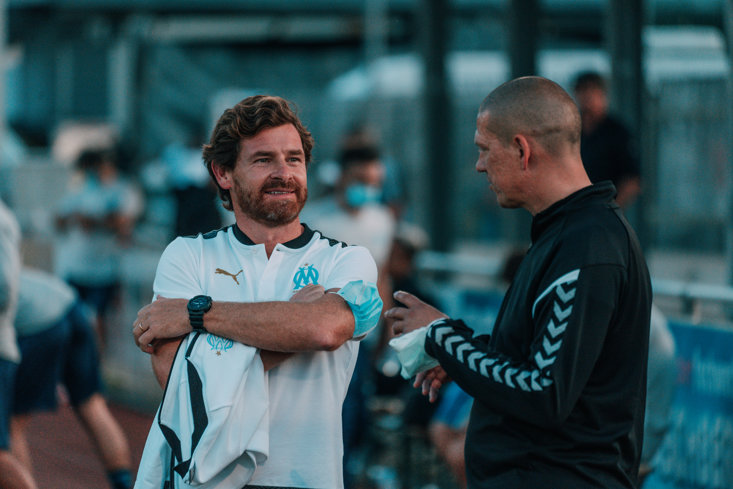 Christian Ziege (Right) with MArseille manager Andre Villas-Boas during a pre-season friendly (Getty Images)