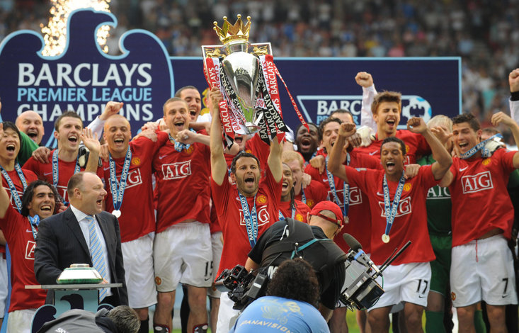Manchester United won the title at Wigan on the final day...