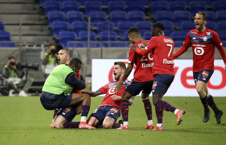 LILLE CELEBRATE THEIR COMEBACK VICTORY