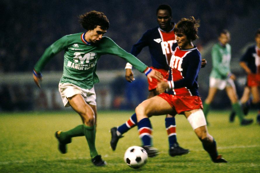 Two truly iconic football kits worn by Paris Saint-German and St Etienne in 1978