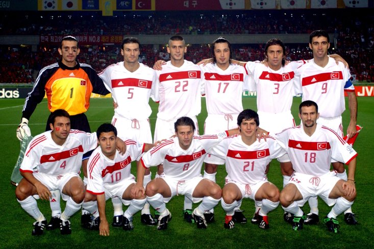 THE ICONIC TURKEY SIDE WHO FINISHED THIRD AT THE 2002 World Cup