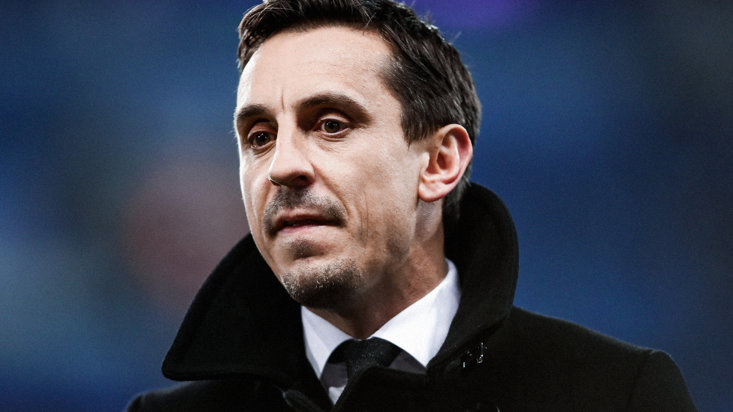 Gary Neville won eight league titles with the Red Devils 