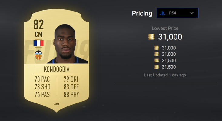 Kondogbia is a ridiculous player on FIFA 19