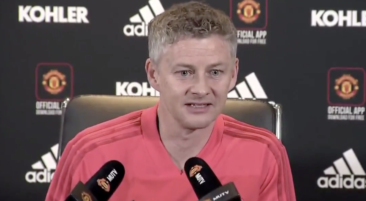 Ole Gunnar Solskjaer gives his first press conference as Manchester United manager