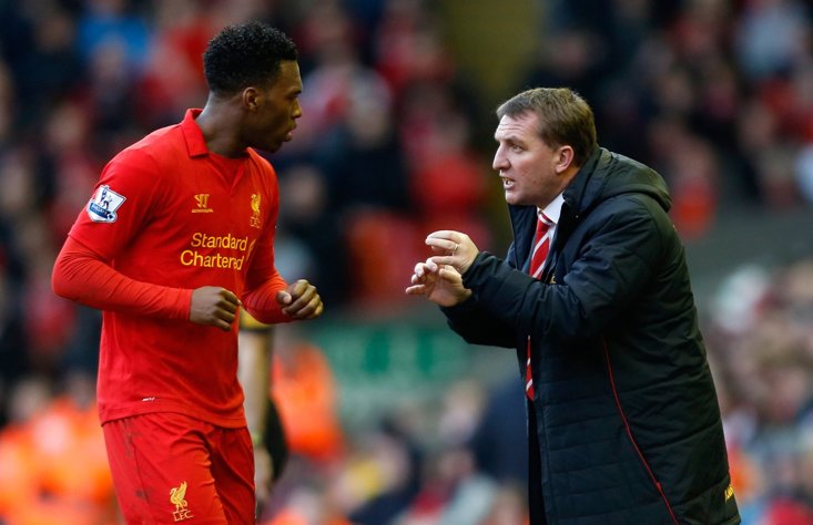 Former Liverpool manager Brendan Rodgers with striker Daniel Sturridge (Getty Images)