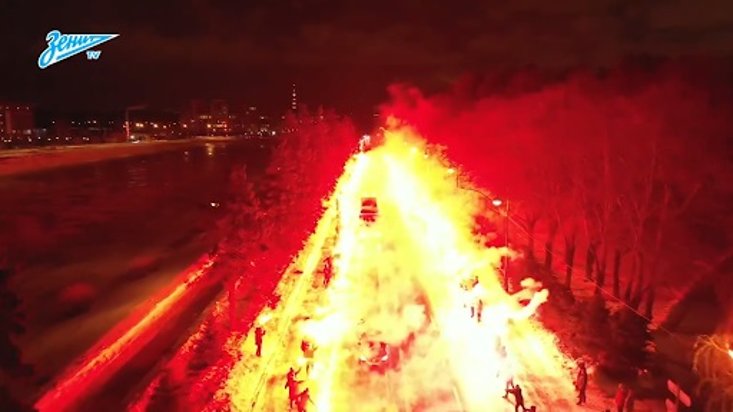 Zenit Fans Created One Hell Of A Welcome For Their Europa League Clash With Fenerbahce