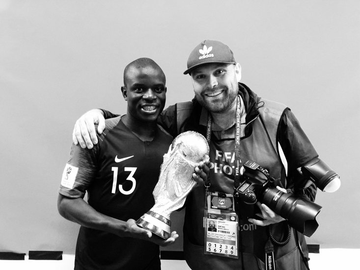 FRANCE'S N'GOLO KANTE WITH MICHAEL (GETTY IMAGES)