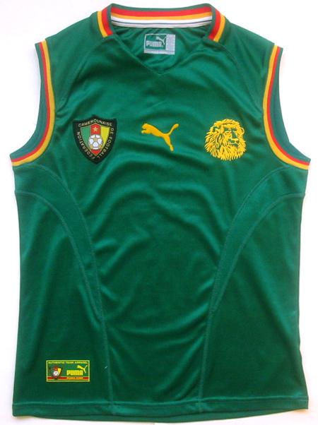 The ill-fated sleeveless Cameroon kit by Puma