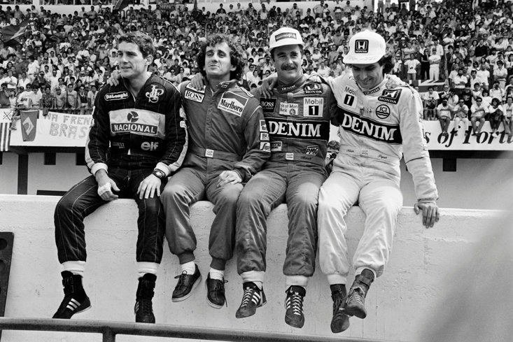 Mansell alongside Alain Prost, Ayrton Senna and Nelson Piquet (Getty Images)