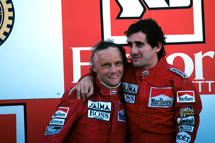 Niki Lauda And Ayrton Senna