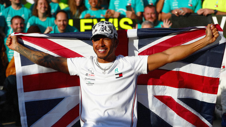 Lewis Hamilton celebrates his sixth championship win (Getty Images)