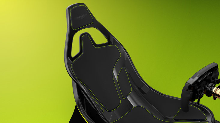 Curv X Aston Martin Amr C01 Racing Simulator Detail Seat Alcantara Lime Stitching Jpgjpg