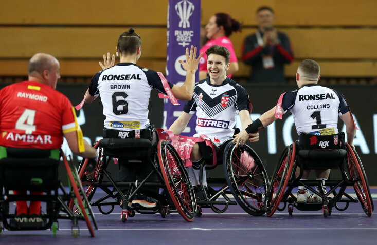 ENGLAND'S WHEELCHAIR TEAM ARE ON COURSE TO TOP THEIR GROUP