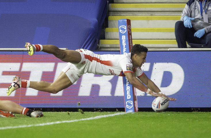 REGAN GRACE GOES OVER FOR SAINTS' SECOND TRY