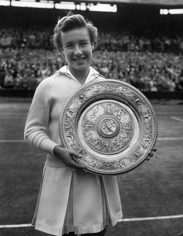 Connolly at Wimbledon in 1954 (Getty Images)