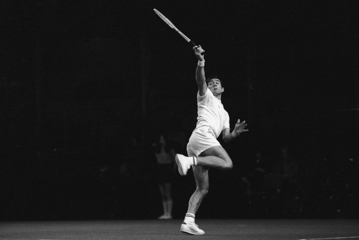 ROSEWALL WAS A LEFTY BUT PLAYED TENNIS RIGHT-HANDED