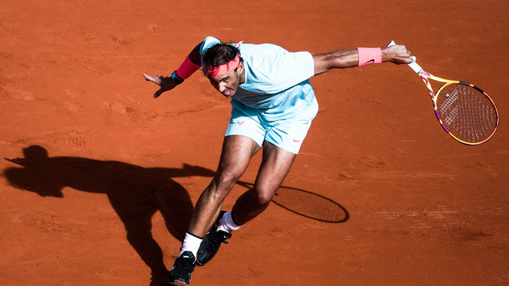Nadal in action at French Open